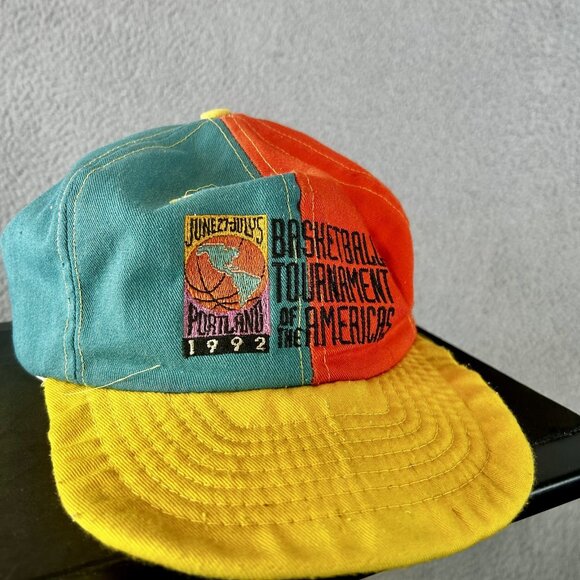Vintage 90s AJD Basketball Tournament Of The Americas Dream Team Cap Made In USA - Picture 1 of 6